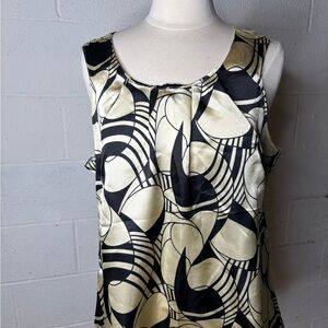 Chic Black and Cream Women's Blouse